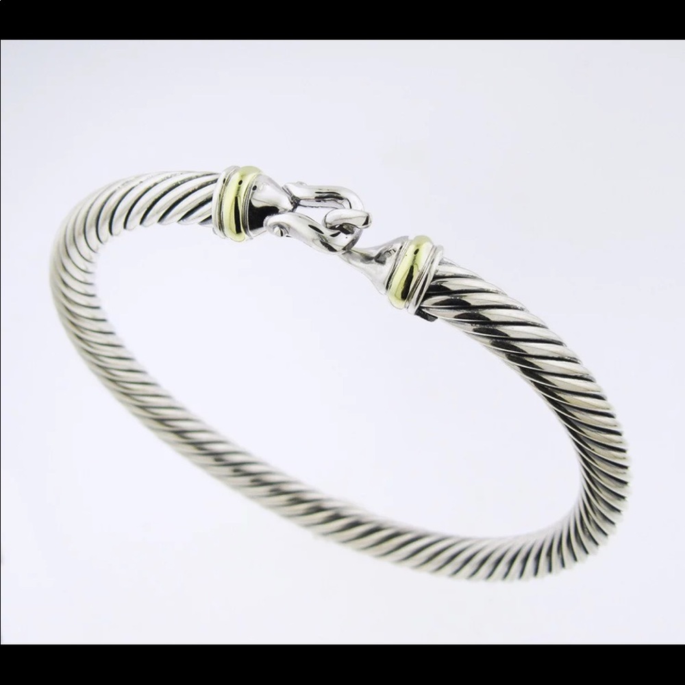 D.Yurman 18k Gold & Strlg Buckle bracelt